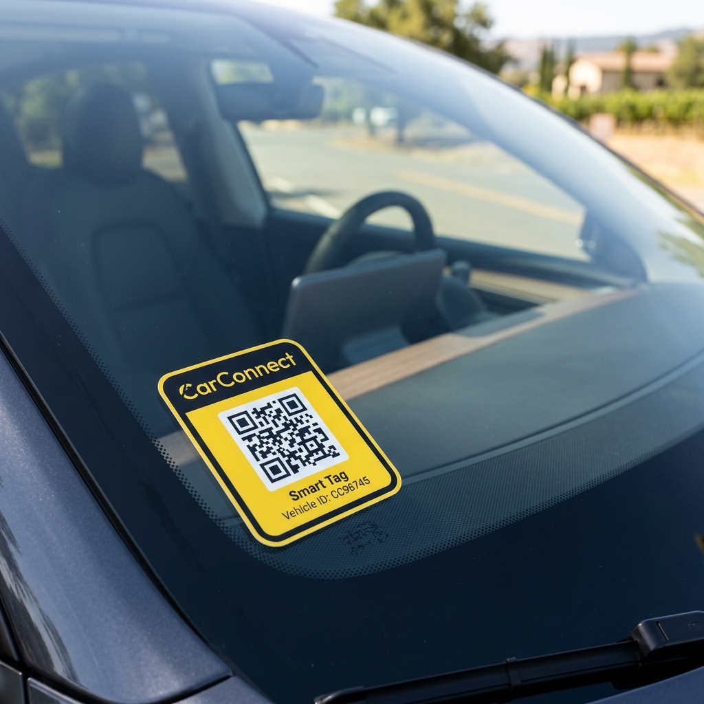 CarConnect Single Parking Tag — Instant Masked Calling for Cars