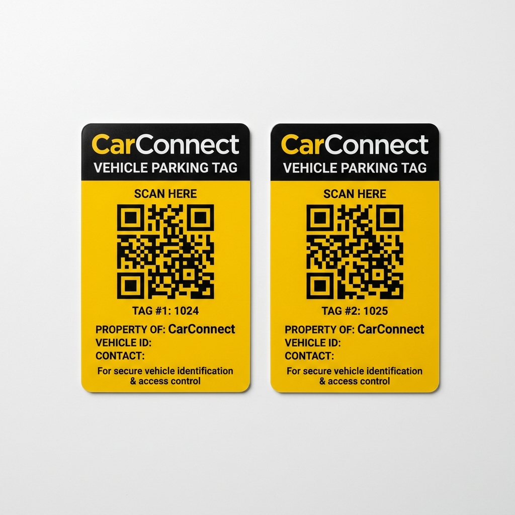 CarConnect Parking Tag (Pack of 2) — Wrong Parking & Emergency Alert
