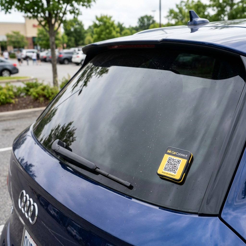 CarConnect tag on a vehicle